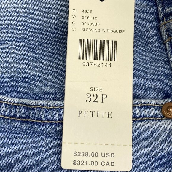 NEW MOTHER Women’s The Lil Insider Crop Step Fray Jeans – Size 32P - Picture 13 of 13